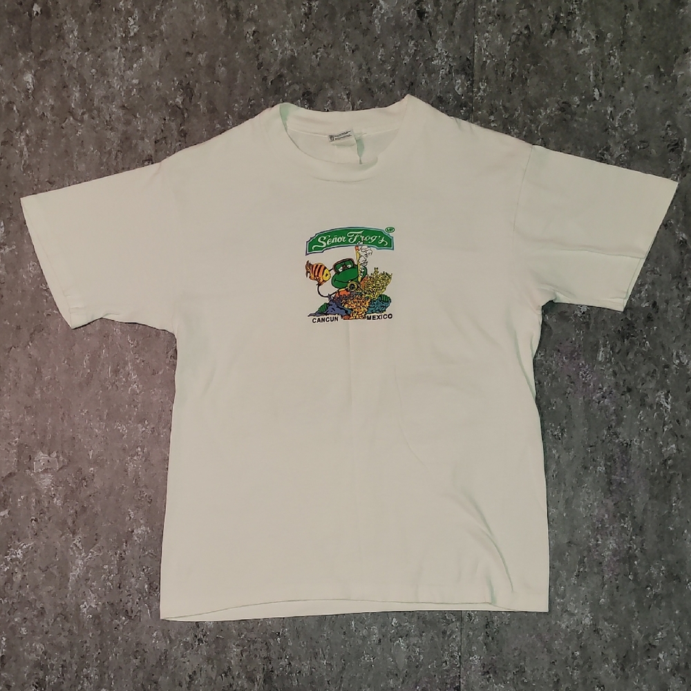 Made In USA. 1993. Cancun, Mexico. Senor Frogs. Singlestitch. Men's Medium